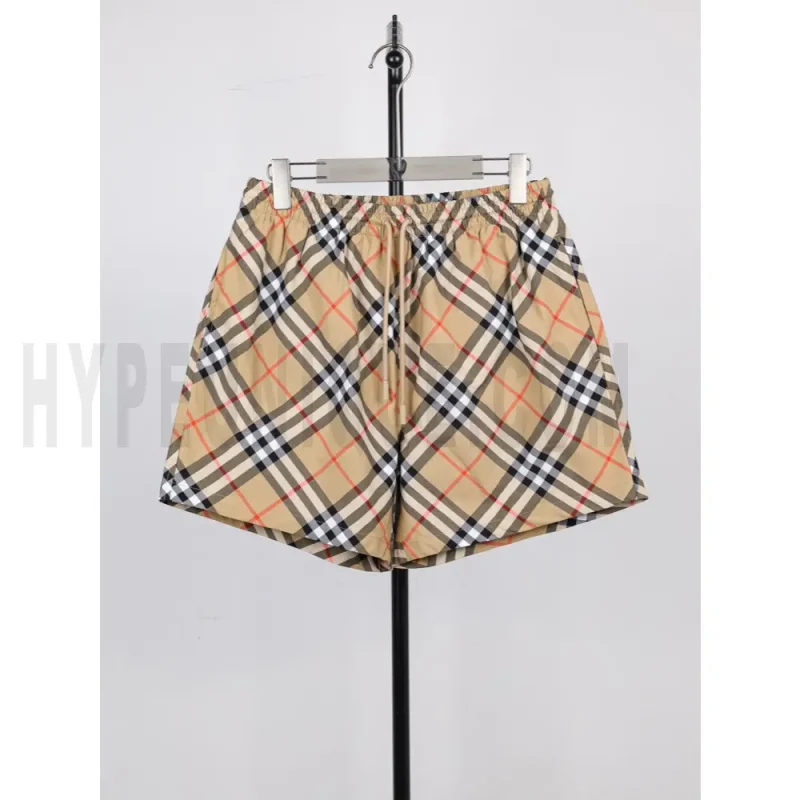 Check Print Shorts