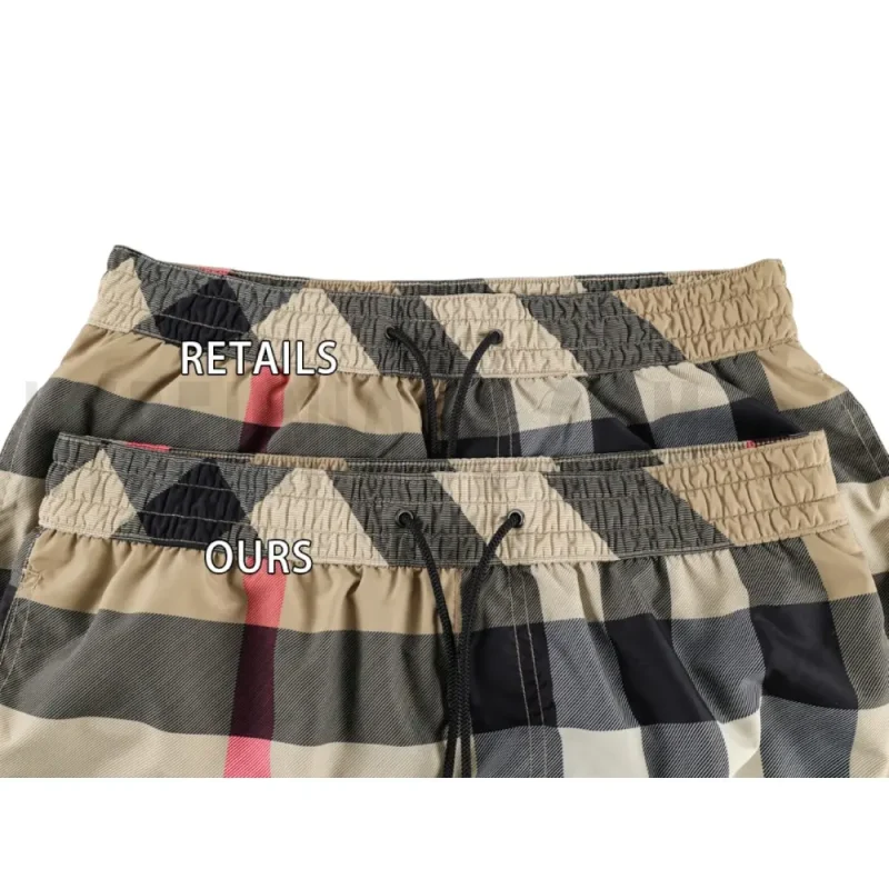 Elastic waistband comparison image of shorts