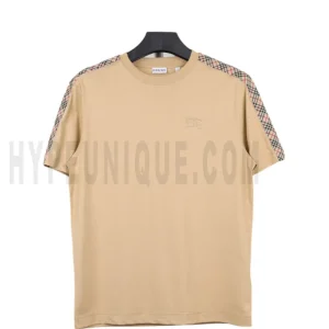 Check Trim Cotton T-shirt