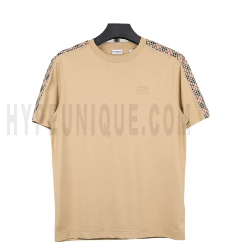 Check Trim Cotton T-shirt