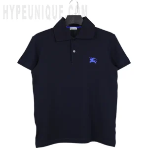 Cotton Polo Shirt In Navy