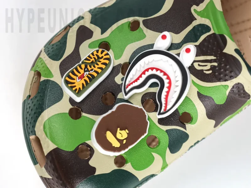 Cr0cs Classic Clog A Bathing Ape ABC Camo Green - Image 7