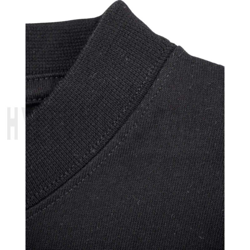 A close up of a black shirt