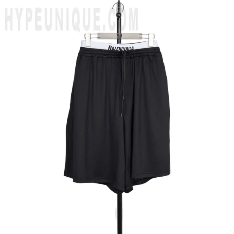 Double-Waist Mesh Shorts