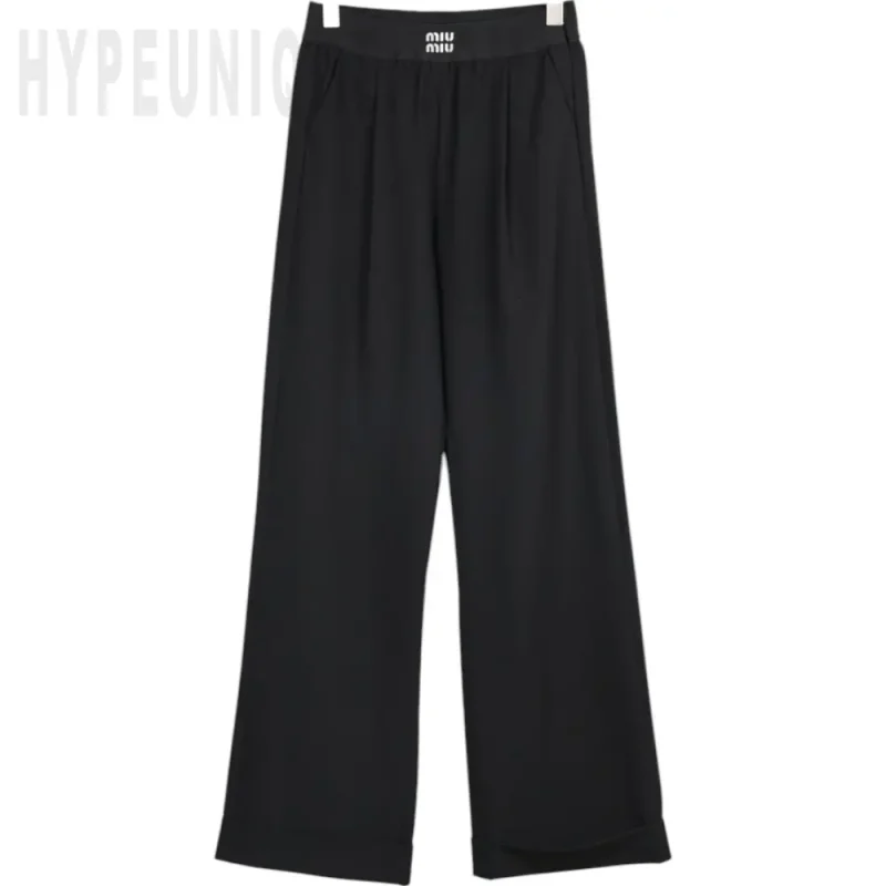 Elastic-Waist Fluid Trousers