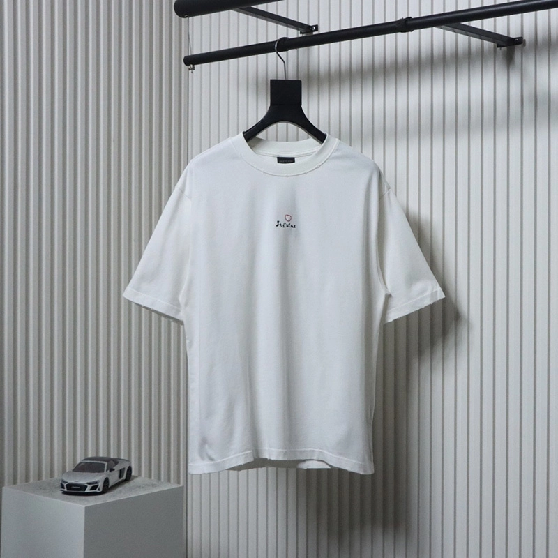 Embroidered Heart Hole Logo T-Shirt