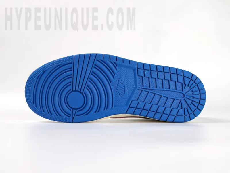 the blue outsole