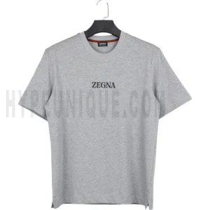 Gray Cotton Crew-Neck T-Shirt