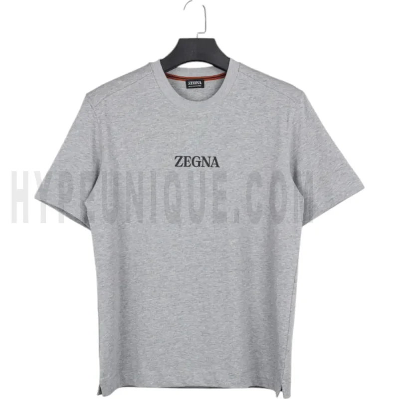 Gray Cotton Crew-Neck T-Shirt