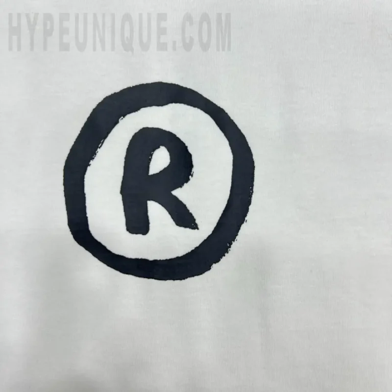 Printed graphic on the back of the garment