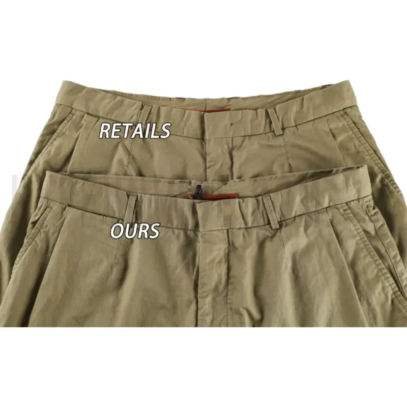 Elastic waistband comparison image of shorts