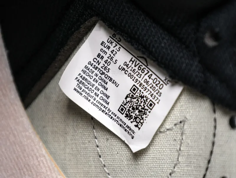 the size label