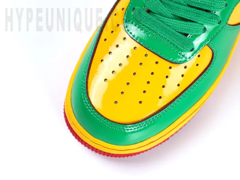 the green yellow toe box
