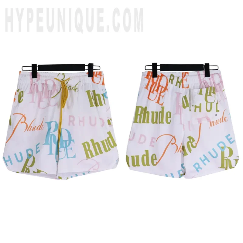 Rhude Mash Up Logo Swim Trunks