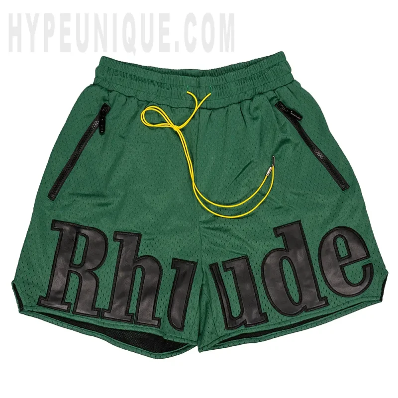 The dark green shorts