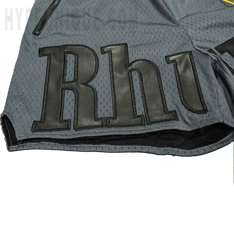 Rhude Metallic Letter Mesh Shorts - Image 9