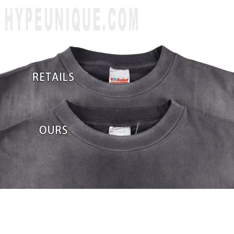 Collar comparison detail image of the garment