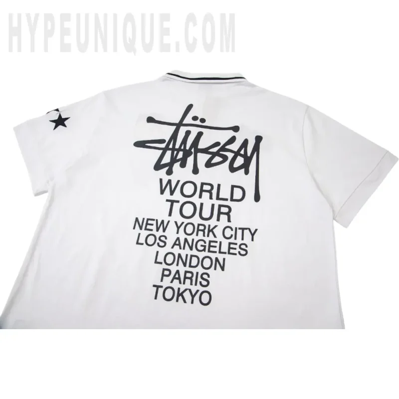 Printed graphic on the back of the garment