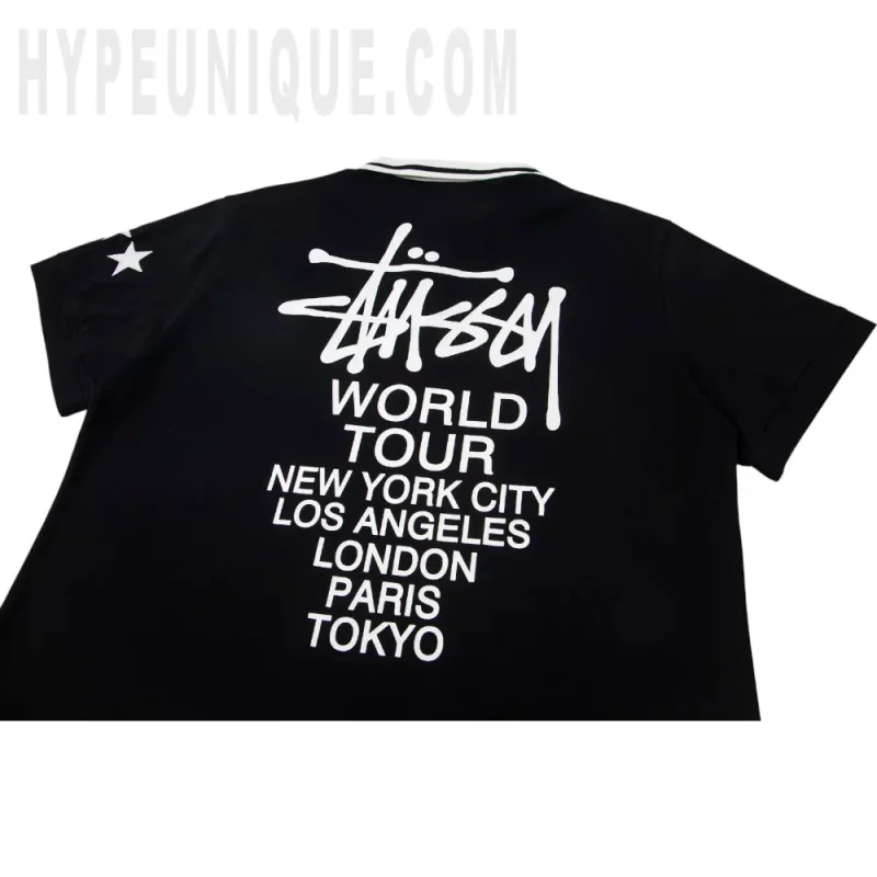 Printed graphic on the back of the garment
