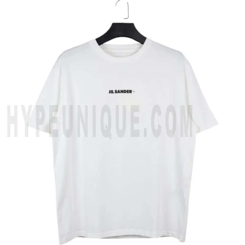 White Logo Print T-Shirt