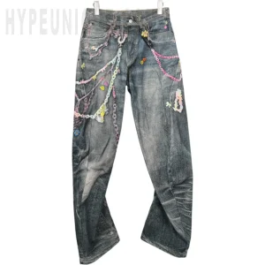 Acne Loose Fit Printed Jeans
