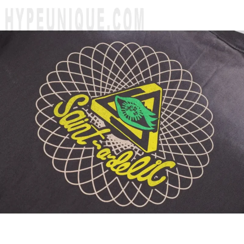 Printed graphic on the back of the garment