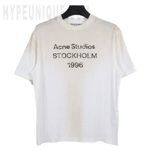 Acne Logo Relaxed Fit T-Shirt 'Dusty White'