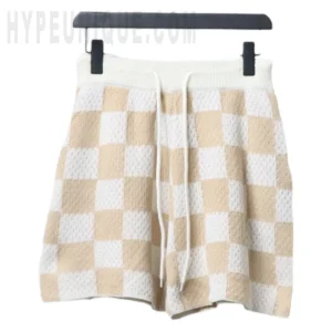 Checkered Crochet Shorts