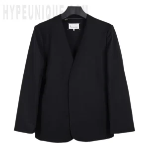 Minimalist Black Open-Front Blazer