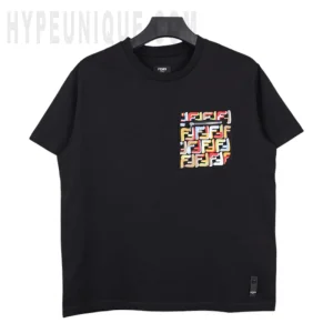 Monogram Pocket Black T-Shirt
