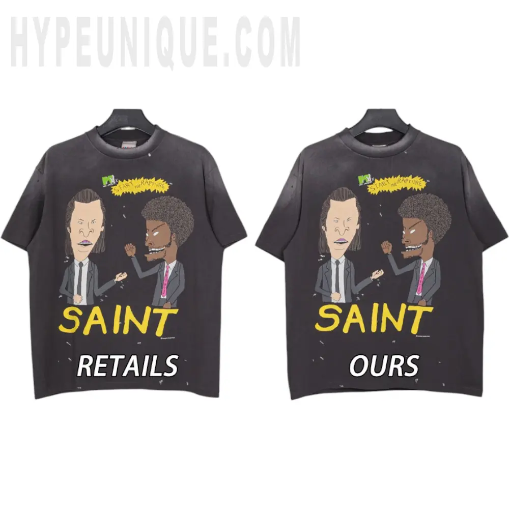 TbKicks Saint Michael Cartoon Graphic Washed T‑Shirt