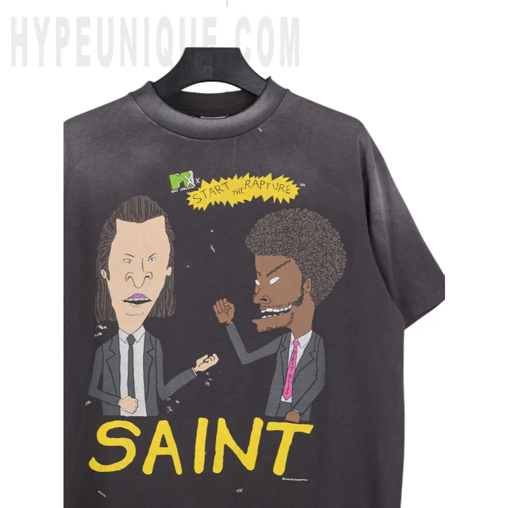 TbKicks Saint Michael Cartoon Graphic Washed T‑Shirt