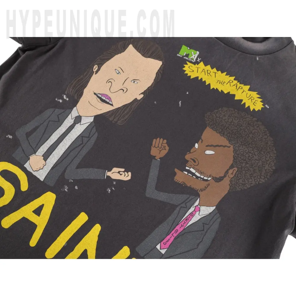 TbKicks Saint Michael Cartoon Graphic Washed T‑Shirt