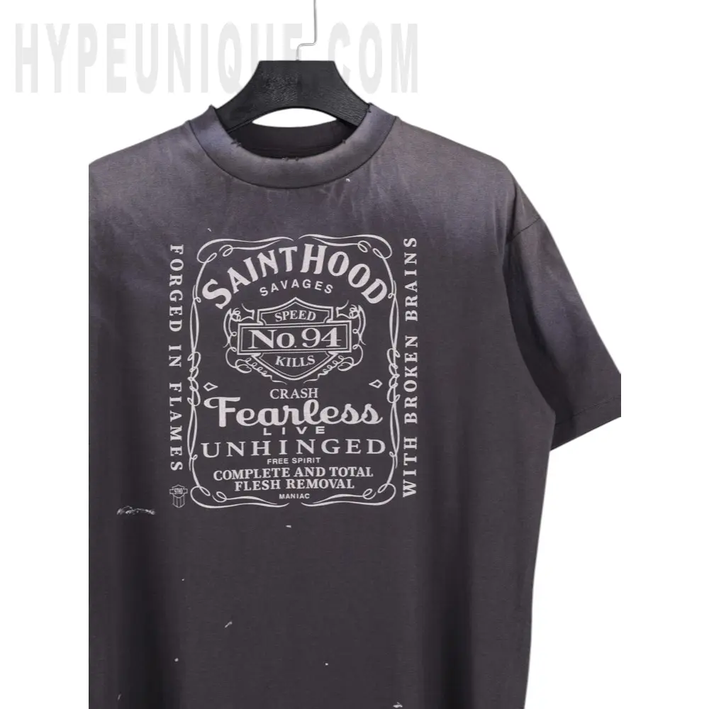 TbKicks Saint Michael Fearless Graphic Washed T‑Shirt