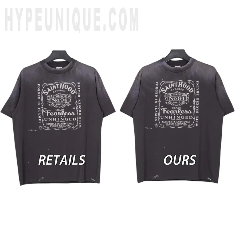 TbKicks Saint Michael Fearless Graphic Washed T‑Shirt