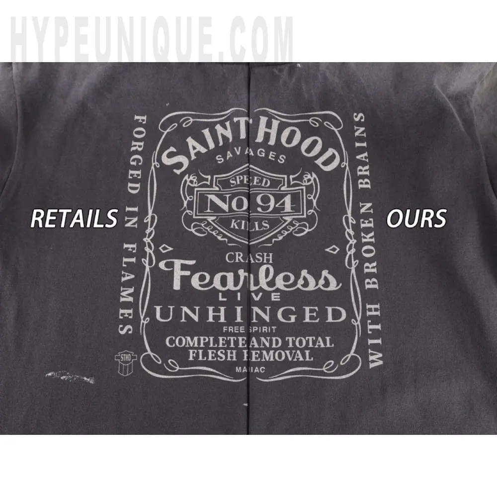 TbKicks Saint Michael Fearless Graphic Washed T‑Shirt