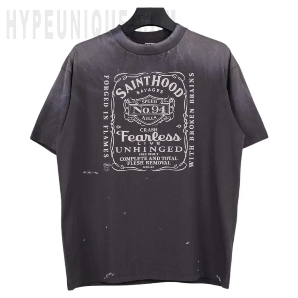 TbKicks Saint Michael Fearless Graphic Washed T‑Shirt