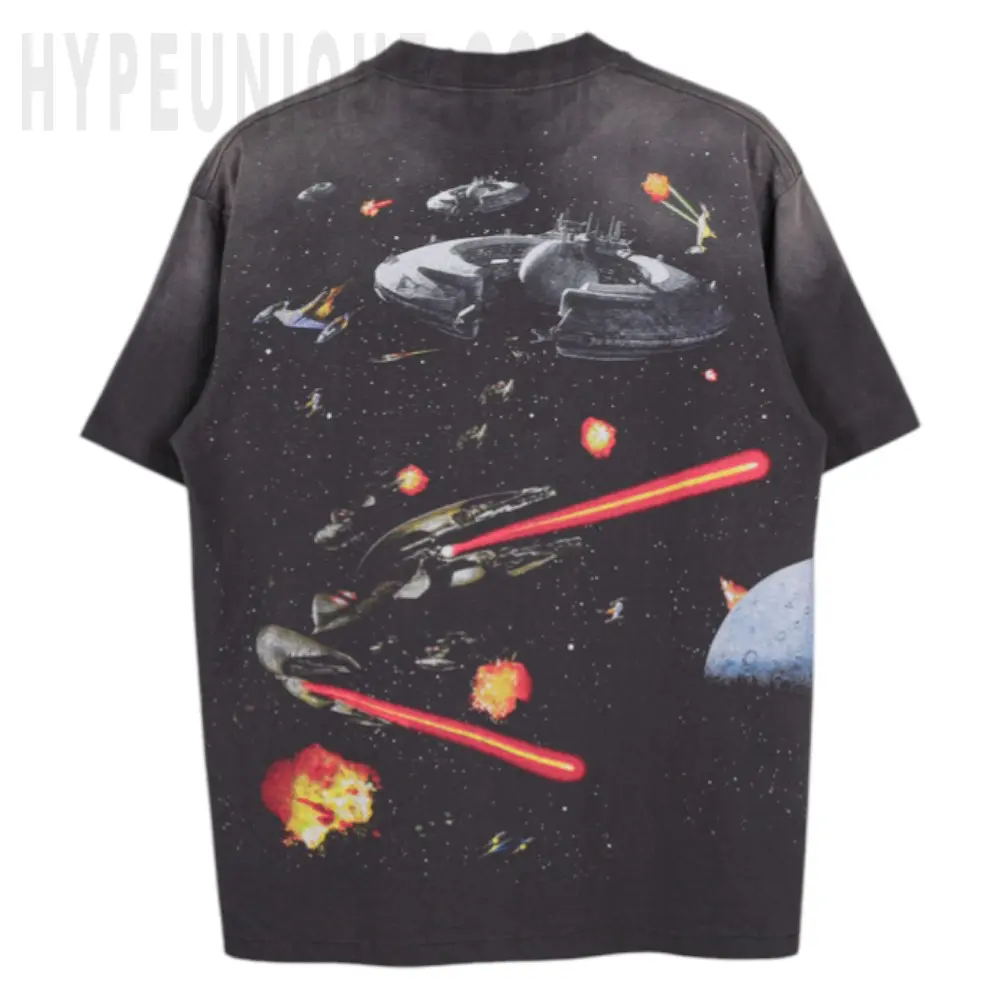 TbKicks Saint Michael Star Wars Episode I Space Battle Washed T‑Shirt