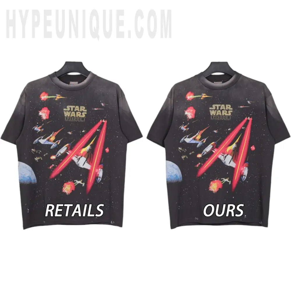 TbKicks Saint Michael Star Wars Episode I Space Battle Washed T‑Shirt