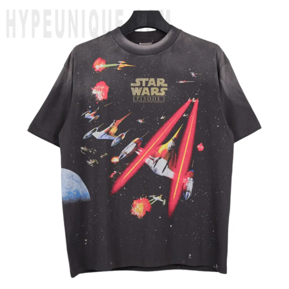 TbKicks Saint Michael Star Wars Episode I Space Battle Washed T‑Shirt