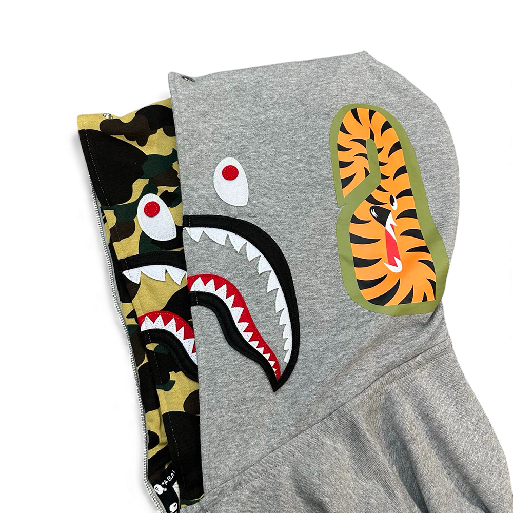 1st Camo Shark Full Zip Double Hoodie
