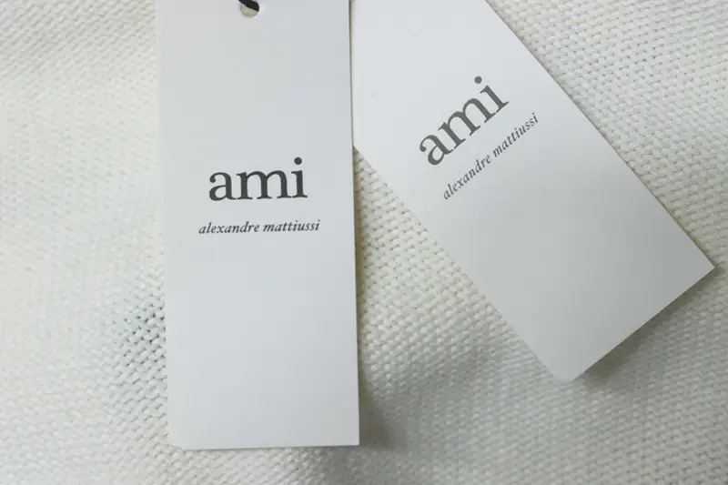 TbKicks AMI Embroidered Micro-Label Heart Cardigan Sweater