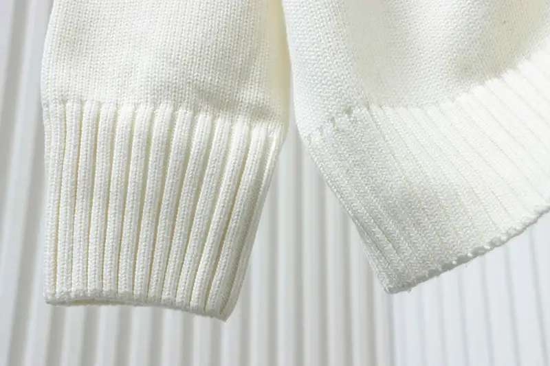 AMI Embroidered Micro-Label Heart Cardigan Sweater