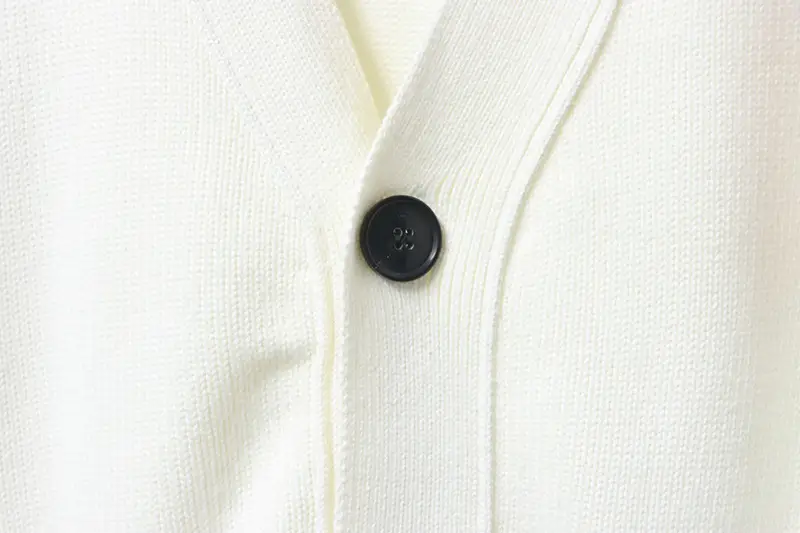 AMI Embroidered Micro-Label Heart Cardigan Sweater