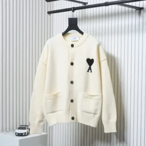AMI Heart Cardigan Sweater