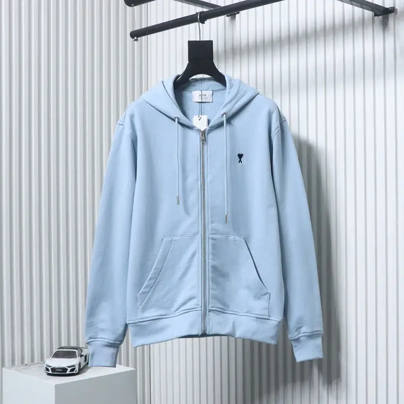 TbKicks AMI Heart Embroidered Zipper Hooded Jacket