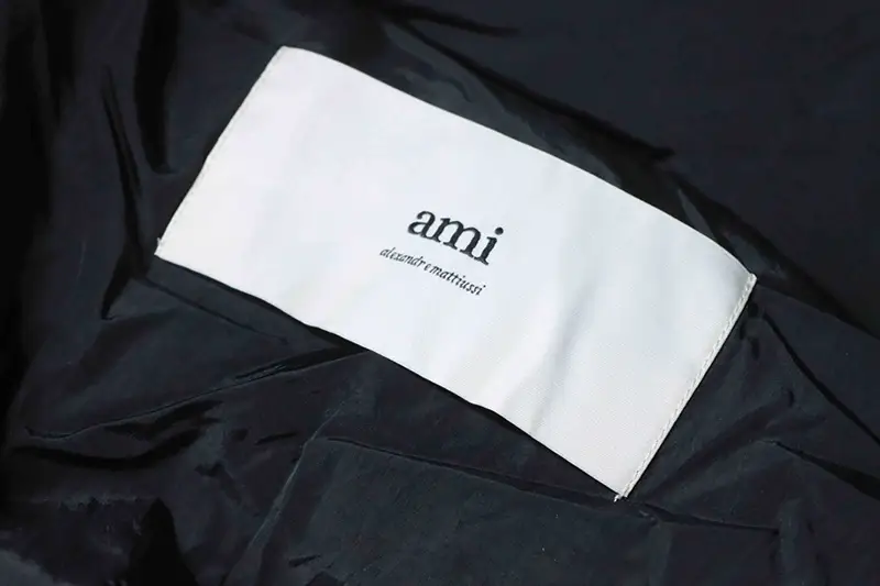 TbKicks AMI Leather Label Heart Hidden Hood Down Jacket