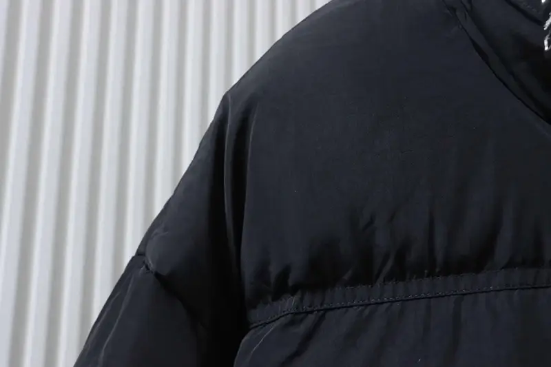 AMI Leather Label Heart Hidden Hood Down Jacket