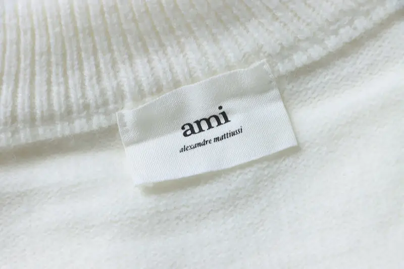AMI Silver Thread Heart Logo Sweater