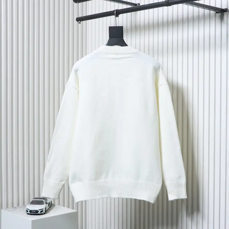 AMI Silver Thread Heart Logo Sweater